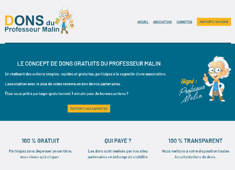 Dons Professeur Malin