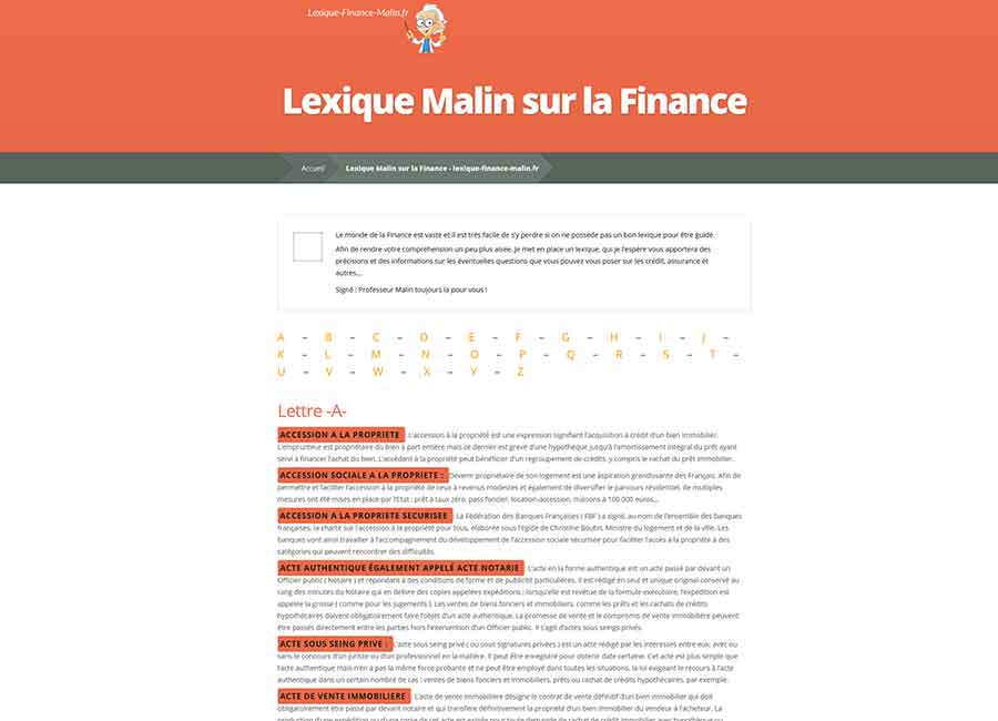 Lexique de la finance